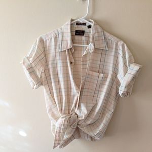 Vintage Button-Down Plaid Shirt